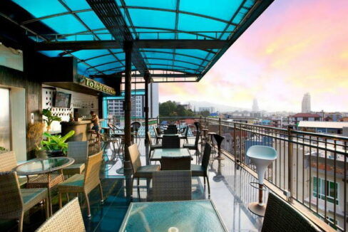 Small patong hotel with roof top restaurant